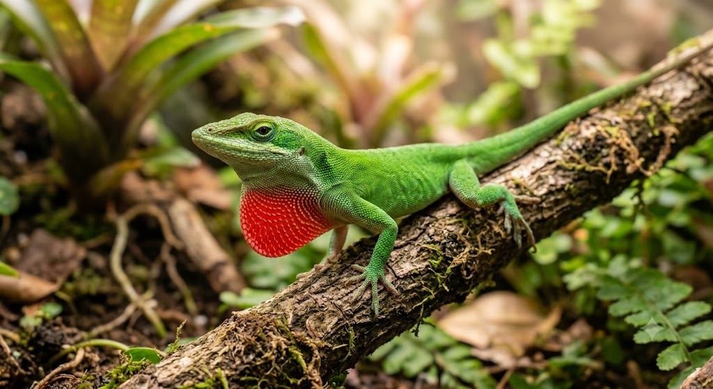 L’anolis vert : un petit insectivore de petites proies