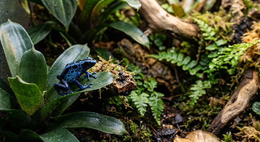 Nourrir une grenouille dendrobate
