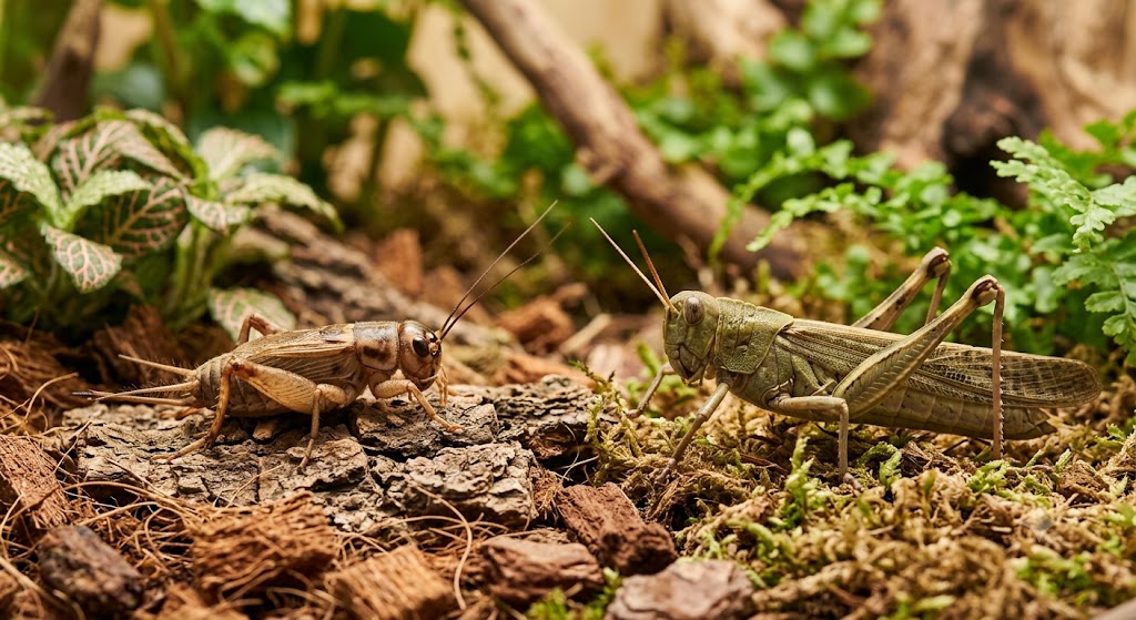Grillon ou criquet : que choisir pour son reptile ?