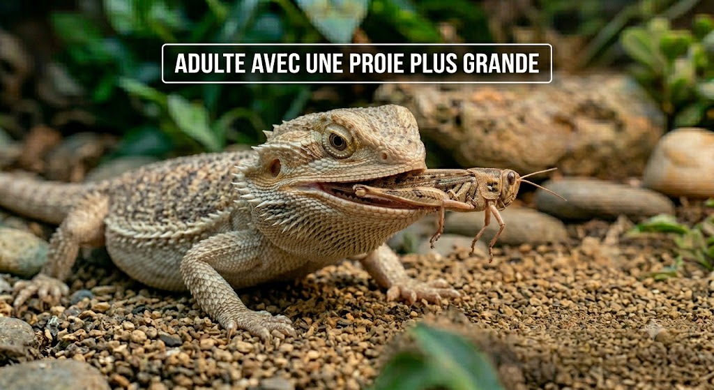 Adultes : des proies plus grandes, toujours mesurées